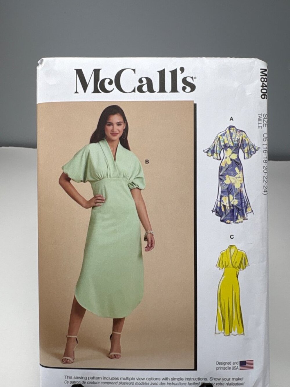 McCalls M8406 Sewing Pattern Misses Dress Size 6 8 10 12 14 Uncut 2023